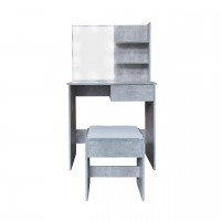 Туалетний столик + табурет з підсвіткою. Столик для макіяжу  AVKO (ADT9) Сірий