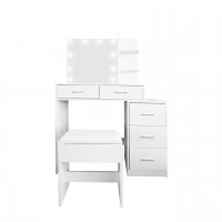 Туалетний столик + табурет з підсвіткою. Столик для макіяжу AVKO (ADT17) Білий