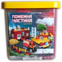 Конструктор Пожежна частина 96 дет. (013888/02) Пластиковий бокс, ТМ Долоні