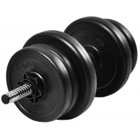 Гантели наборные композитные в пластиковой оболочке 2х10 кг. Atleto (20221900) Черные