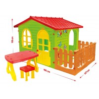 Великий дитячий будиночок зі столиком і стільчиком