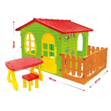 Большой детский домик со столиком и стульчиком