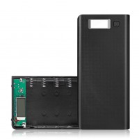 Повербокс, корпус на 8 батарей 18650 для павербанка + ліхтарик. 2 USB, micro-usb, type-c .24000 mah Power Bank