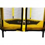 Батут Atleto 140 см шестикутний з сіткою жовтий