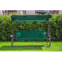 Садовая качель JUST GARDEN Relax Comfort 3-мест., до 200 кг! Зеленый