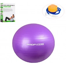 Фітбол Profi Ball 55 см + насос (MS 1539F) Фіолетовий