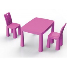 Набор столик + аэрохоккей и два стула (04580/31) Розовый