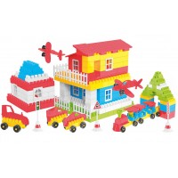 Пластиковый блочный конструктор ”Техно 6” (ТЕХ-0540). Технок - 380 деталей. Вес - 2,5 кг.