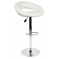Барный стул со спинкой Bonro B-070 белый (47000037)
