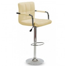 Барный стул Just Sit Astana до 100 кг. Бежевий стул визажиста, барное кресло