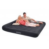 Надувной матрас Intex 66770 (203х183х23 см) черный, двуспальный с подголовником