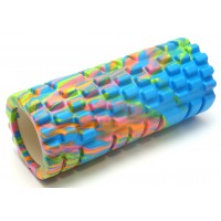 Масажний валик (MS 0857-1) Блакитний з розводами 33х14 см.