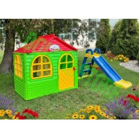 Дитячий майданчик Doloni Base Small, дитячий будиночок + гірка (BaseMM-1303)