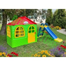 Детская площадка Doloni Base Small, детский домик  + горка (BaseMM-1303)