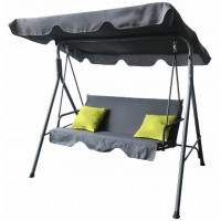 Качеля садовая Bonro B-703 A (Серая + салатовые подушки) (80000011)