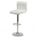 Барный стул Just Sit Monzo до 100 кг. Белый барный стул с спинкой       
