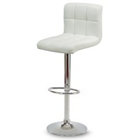 Барний стілець Just Sit Monzo до 100 кг. Білий барний стілець зі спинкою       