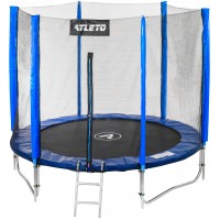 Батут Atleto 183 см з подвійними ногами з сіткою і драбинкою синій (21000603)