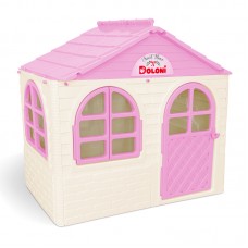Детский пластиковый домик (Бежево-розовый) Долони - 02550/14