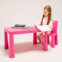 Детский стол пластиковый Doloni + аэрохоккей (04580/12) Розово-бежевый