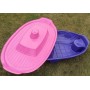 Детская пластиковая песочница в форме корабля Doloni (03355/1). Розово-фиолетовая
