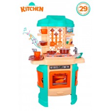 Кухня для девочки с электронным модулем ТехноК (5637) Зеленая с эффектами, интерактивная