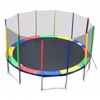 Батут Atleto 183 см з сіткою multicolor