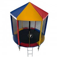 Батут Atleto 252 см с сеткой и крышей multicolor