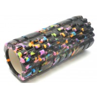 Массажный валик (MS 0857-1) Черный с разводами 33х14 см.