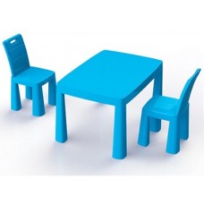 Набор столик + аэрохоккей и два стула (04580/11) Голубой