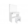 Туалетный столик + табурет с подсветкой. Столик для макияжа AVKO (ADT3) Белый