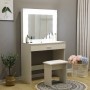Туалетный столик + табурет. Столик для макияжа AVKO (ADT 001) Белый LED подсветка