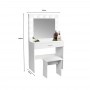 Туалетный столик + табурет. Столик для макияжа AVKO (ADT 001) Белый LED подсветка