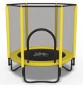 Батут FitToSky 152см Black з сіткою. Жовтий