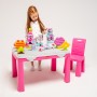 Детский стол и стул с накладкой для игры + 2 набора конструкторов. Doloni 04660/3