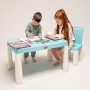 Детский стол и стул с накладкой для игры + 2 набора конструкторов. Doloni 04660/7