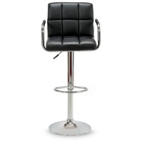 Барний стілець Just Sit Astana до 100 кг. Чорний стілець візажиста, барне крісло