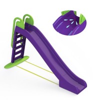 Детская пластиковая горка (Фиолетово-зеленая), спуск 243 см. Долони
