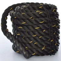 Канат для кроссфіта, бойовий канат (3249-3) Чорний 15 м.