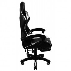 Ігрове крісло Bonro BN-810. Геймерське крісло (42400283) Білий з підставкою для ніг