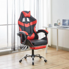 Ігрове крісло Bonro BN-810. Геймерське крісло (42400286) Червоний з підставкою для ніг