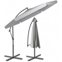 Зонт садовый угловой с наклоном FunFit Garden. Серый 3м.