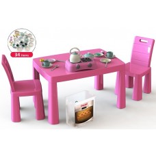 Кухонний набір, стіл та стільці Долоні (04670/3) Рожевий