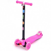 Триколісний самокат 4Kids Maxi світяться колеса, рожевий
