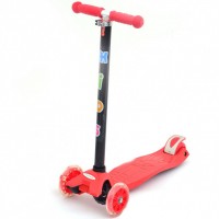 Триколісний самокат 4Kids Maxi світяться колеса, червоний