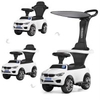 Толокар машинка каталка BMW Bambi M 3503 с родительской ручкой. Белый
