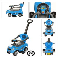 Толокар машинка каталка Bambi з батьківською ручкою 321-12