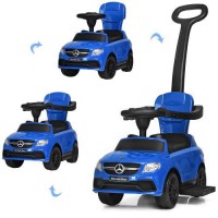 Толокар каталка Mercedes (Z3288-12) із батьківською ручкою. Синій