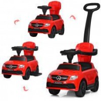 Толокар каталка Mercedes (Z3288-3) із батьківською ручкою. Червоний