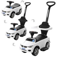 Толокар каталка BMW Bambi (M 3503B) с родительской ручкой и MP3. Белый